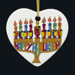 Adorno De Cerámica Happy Hanukkah Dreidels Menorah<br><div class="desc">Está viendo la colección de diseño de Lee Hiller. Coleccionista, ropa, regalos y objetos de colección Lee Hiller Photography o colección de arte digital. Puedes ver su fotografía de la naturaleza en http://HikeOurPlanet.com/ y seguir su blog de senderismo dentro del Parque Nacional de Hot Springs.</div>