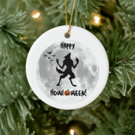 Adorno De Cerámica Happy Howl-o-ween Werewolf Ornament