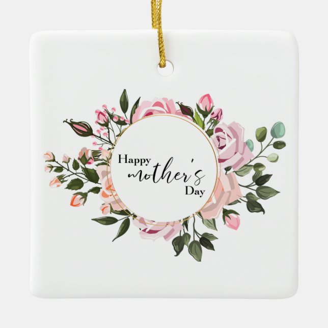 Adorno De Cerámica Happy mother's day Foil Card (Anverso)
