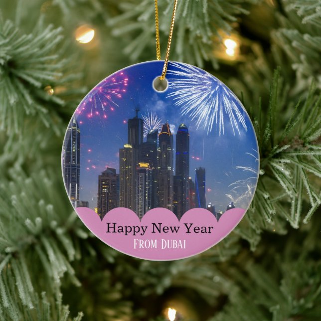Adorno De Cerámica Happy New Year from Dubai Ornament 2026 (Árbol)