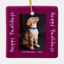 Happy Pawlidays Funny Pun Mascota Photo