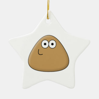 Adorno De Cerámica Happy Pou - Star Ornament