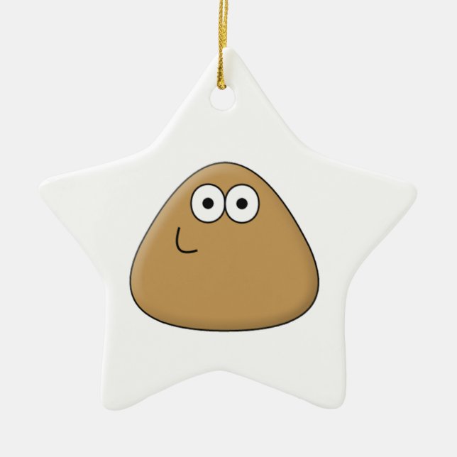 Adorno De Cerámica Happy Pou - Star Ornament (Frente)