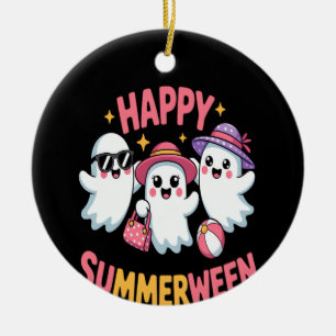 Adorno De Cerámica Happy Summerween Summer Halloween Funny