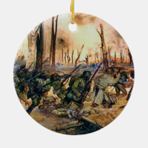 Adorno De Cerámica Harlem Hell Fighters Séchault H. Charles McBarron