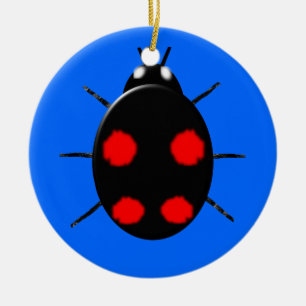 Adorno De Cerámica Harlequin Ladybird Kids Personalizado Cumpleaños