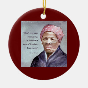 Adorno De Cerámica Harriet Tubman & cita