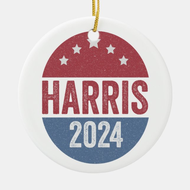 Adorno De Cerámica Harris por las elecciones presidenciales demócrata (Frente)