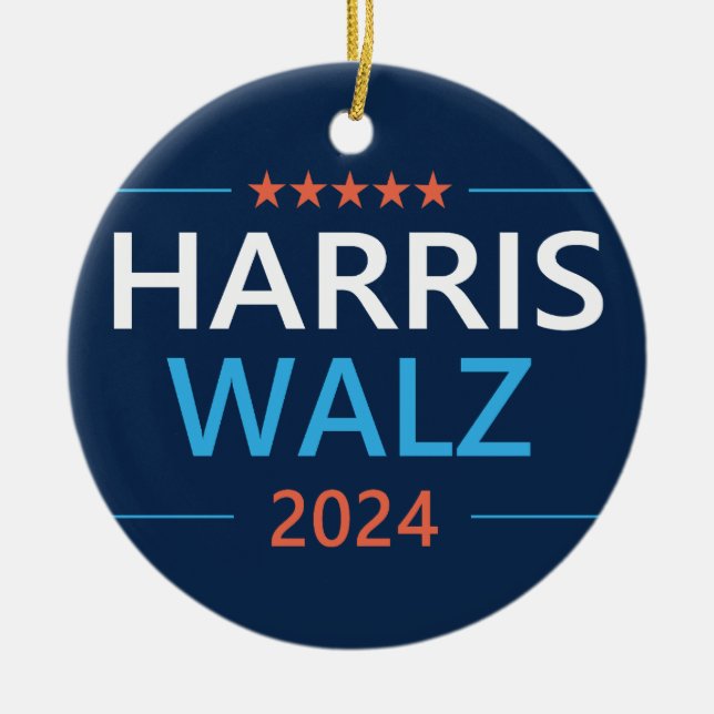 Adorno De Cerámica Harris Walz 2024 para presidente (Frente)