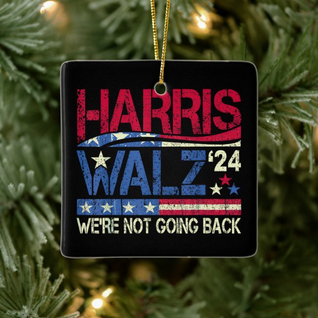 Adorno De Cerámica Harris Walz Kamala Harris 2024 Tim Walz (Árbol)