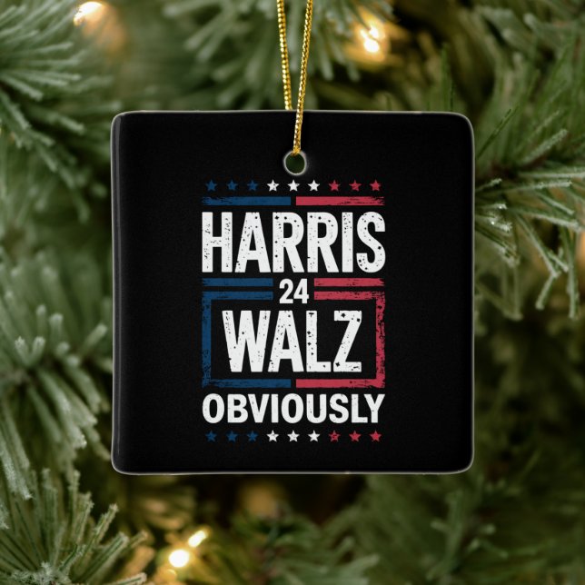 Adorno De Cerámica Harris Walz obviamente Harris Waltz Elecciones 202 (Árbol)