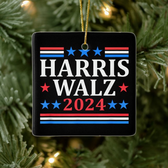 Adorno De Cerámica Harris Walz Waltz 2024 (Árbol)