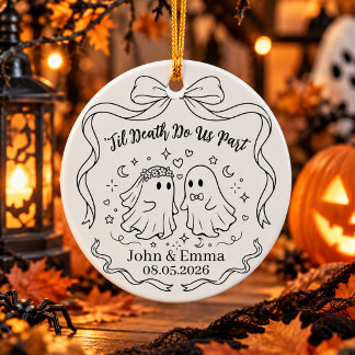 Adorno De Cerámica Hasta que la Muerte nos Separe Halloween