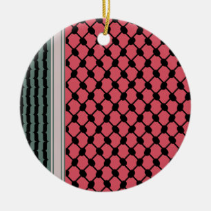Adorno De Cerámica Hatta Keffiyeh Kufiya Folk
