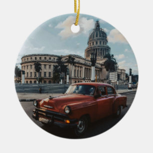 Adorno De Cerámica Havana Cuba Coche Clásico Antiguo