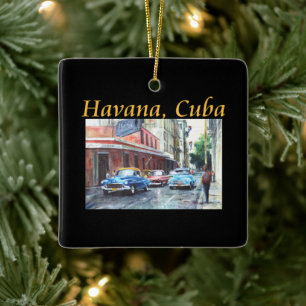 Adorno De Cerámica Havana Cuba Floridita Art