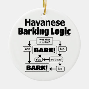 Adorno De Cerámica Havanese Barking Logic