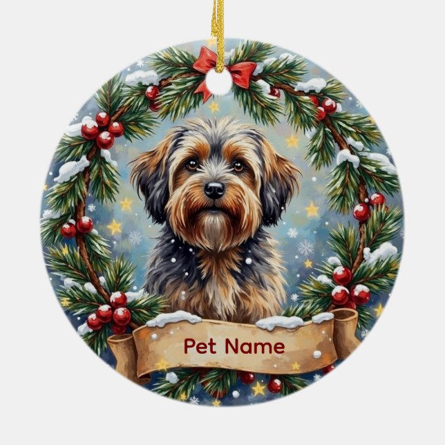Adorno De Cerámica Havanese Christmas (Atrás)