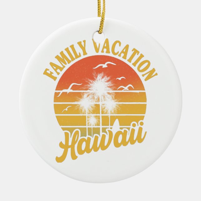 Adorno De Cerámica Hawaii Family Vacation 2022 Souvenir Gift (Frente)