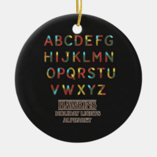 Adorno De Cerámica Hawkins Holiday Lights Alphabet Ceramic Ornament