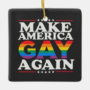 Adorno De Cerámica Haz a América Gay de Nuevo Mes del Orgullo LGBT