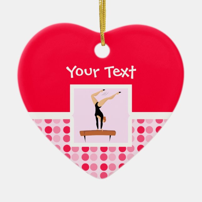 Adorno De Cerámica Haz de balanza lindo de la gimnasia (Frente)