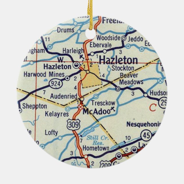 Adorno De Cerámica Hazleton PA (Atrás)