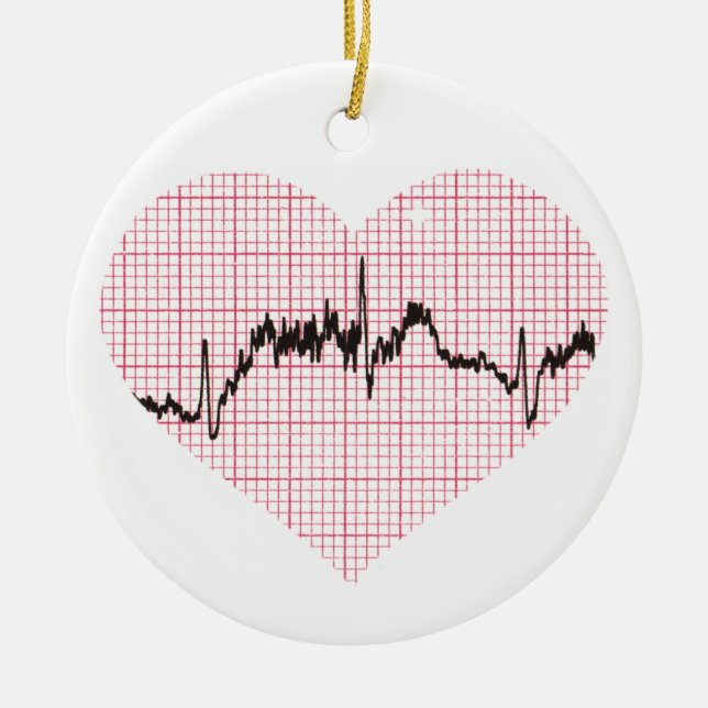 Adorno De Cerámica Heart Beat VII (Frente)