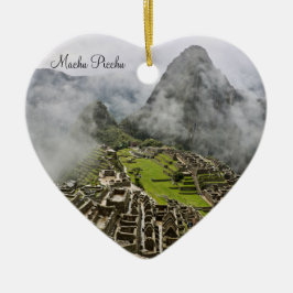 Adorno De Cerámica Heart Machu Picchu Ornament