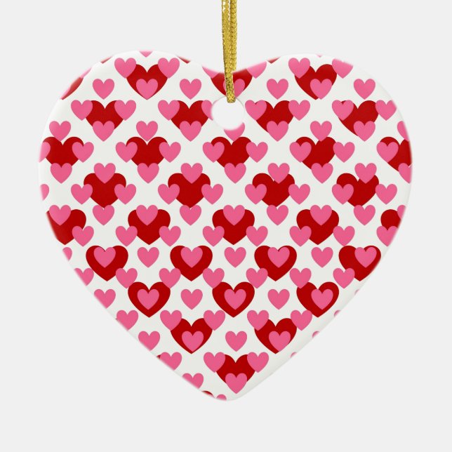Adorno De Cerámica Heart Pattern (Frente)