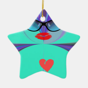 Adorno De Cerámica Heart Selfie