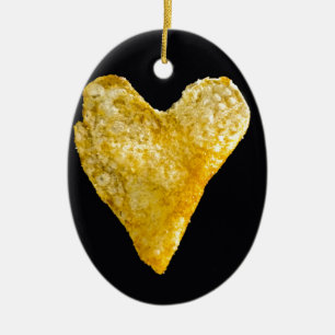 Adorno De Cerámica Heart Shaped Potato Chip