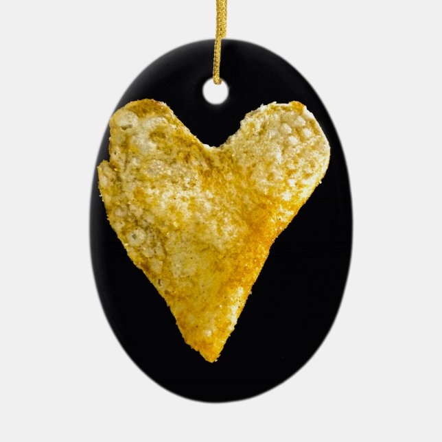 Adorno De Cerámica Heart Shaped Potato Chip (Frente)
