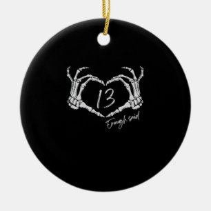 Adorno De Cerámica Heart Skeleton Hand Classic