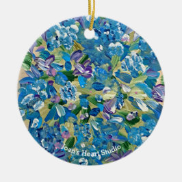 Adorno De Cerámica Heartfelt Hydrangea Ornaments