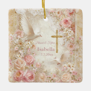 Adorno De Cerámica Heaveny Rubor & Gold Quince, personalizado