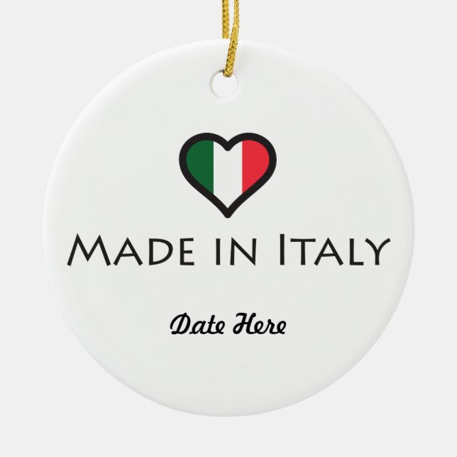 Adorno De Cerámica Hecho en Italia personalizó diseño (Frente)