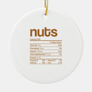 Adorno De Cerámica Hechos de nutrición de nueces Navidades divertidos