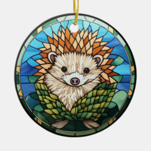 Adorno De Cerámica Hedgehog de vidrio templado dulce