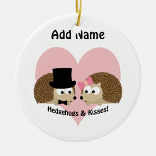 Adorno De Cerámica Hedgehugs and Kisses Hedgehog Pareja