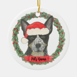 Adorno De Cerámica Heeler azul personalizado