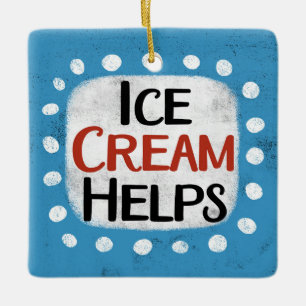 Adorno De Cerámica Helado ayuda a ornamentar