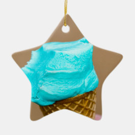 Adorno De Cerámica Helado con macro de gofre