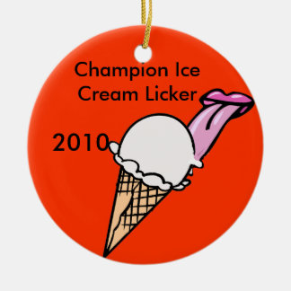 Adorno De Cerámica Helado del campeón Licker