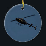 Adorno De Cerámica Helicóptero de Bell 206B-3 JetRanger III<br><div class="desc">Un helicóptero de Bell 206B-3 JetRanger III que pertenece al Departamento de Policía de Virginia Beach.</div>