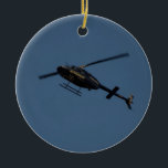 Adorno De Cerámica Helicóptero de Bell 206B-3 JetRanger III<br><div class="desc">Un helicóptero de Bell 206B-3 JetRanger III que pertenece al Departamento de Policía de Virginia Beach.</div>