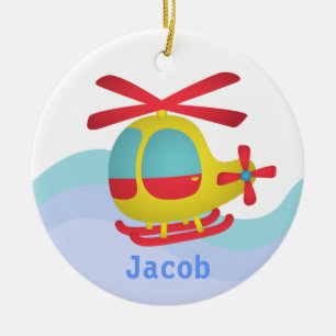 Adorno De Cerámica Helicóptero lindo y colorido para niños
