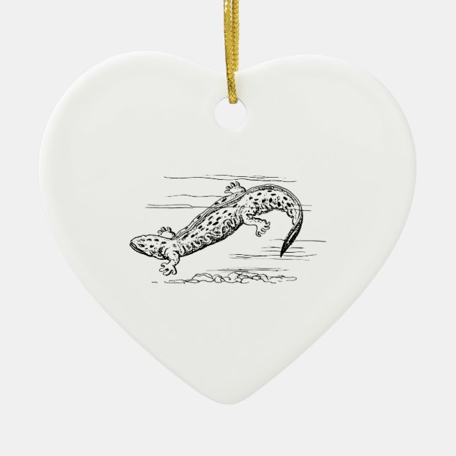 Adorno De Cerámica Hellbender (Frente)