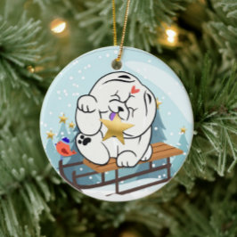 Adorno De Cerámica HELLO KOKORO Chow Ornament