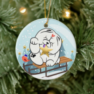 Adorno De Cerámica HELLO KOKORO Chow Ornament